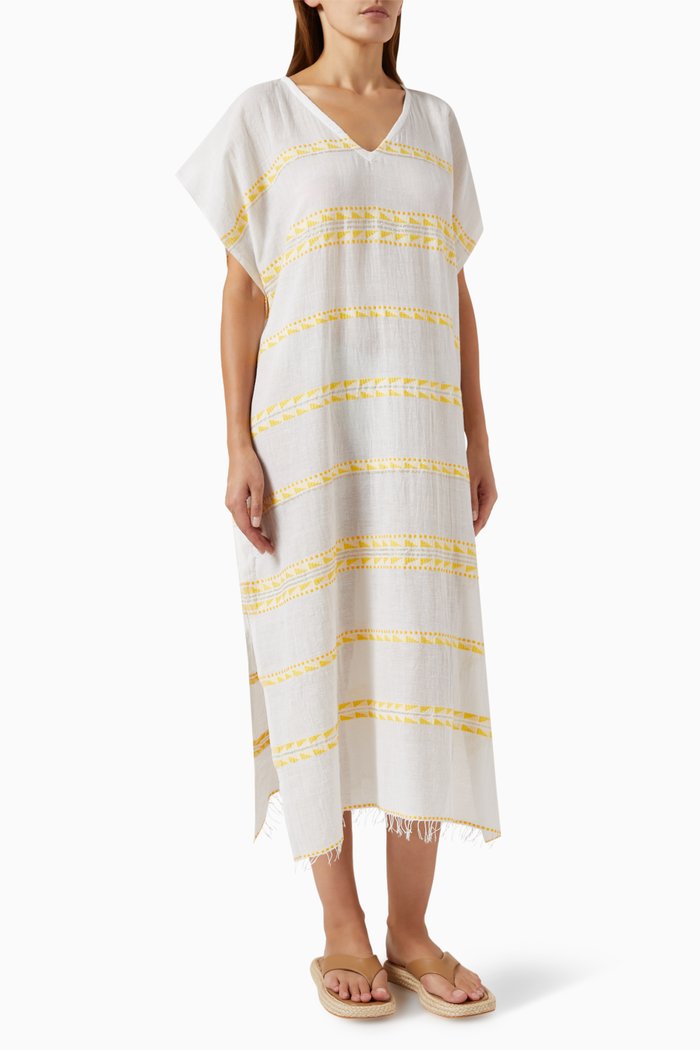 

Abeba Kaftan in Cotton, Yellow