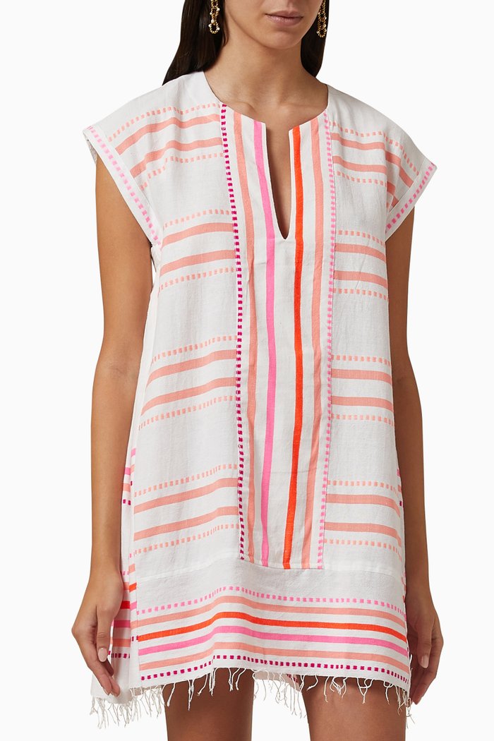 

Eshe Kaftan Dress in Cotton, Pink