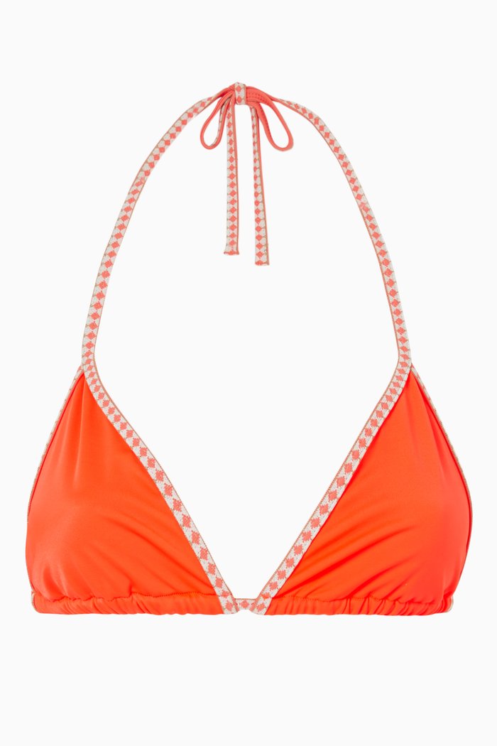 

Lena Triangle Bikini Top, Orange