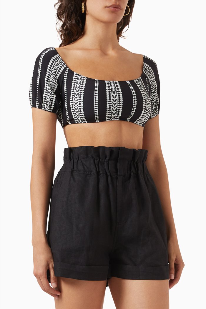 

Luchia Crop Top, Black