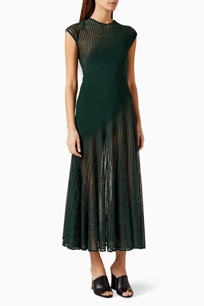 

Twisted Dress in Viscose-knit, Green