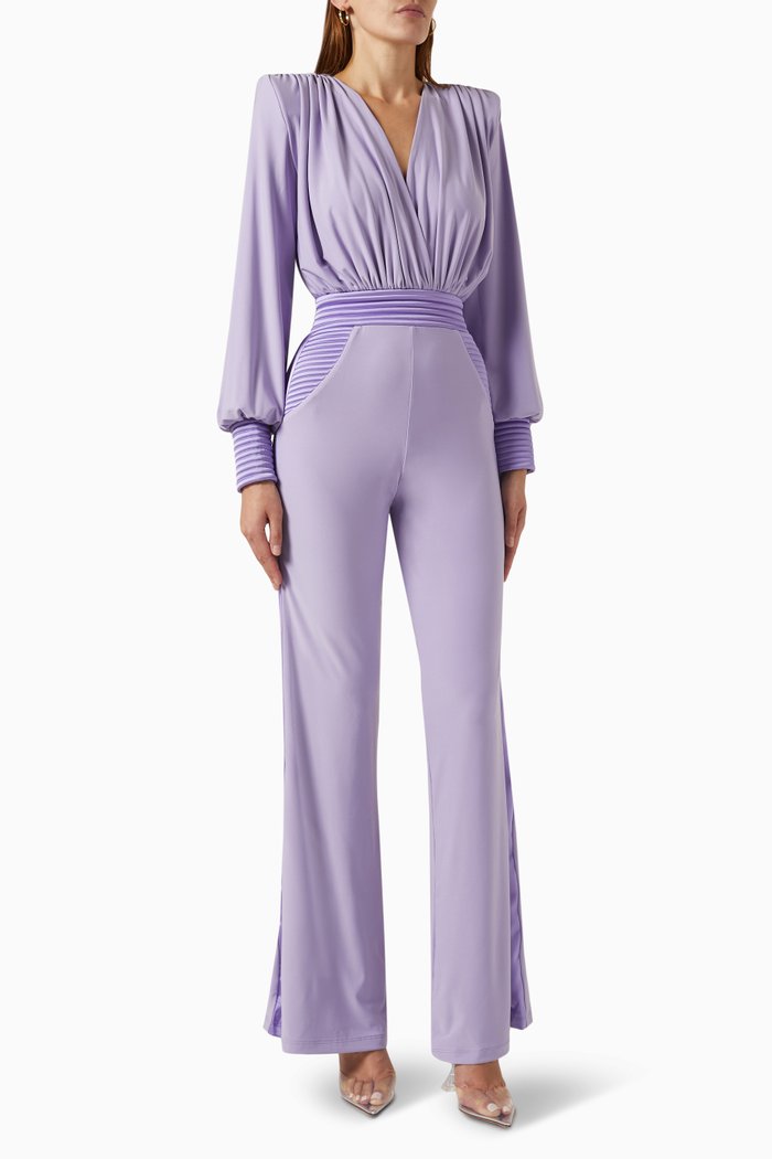 

Ready Jumpsuit in Stretch Jersey, Purple