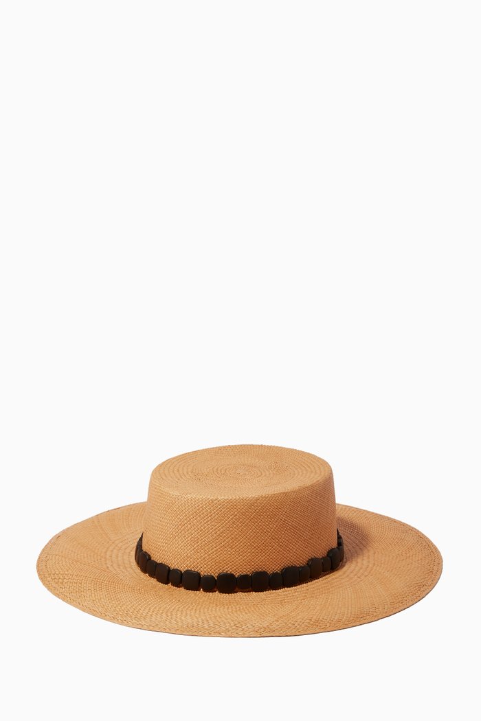 

Kyoto Wide Brim Hat in Raffia, Neutral