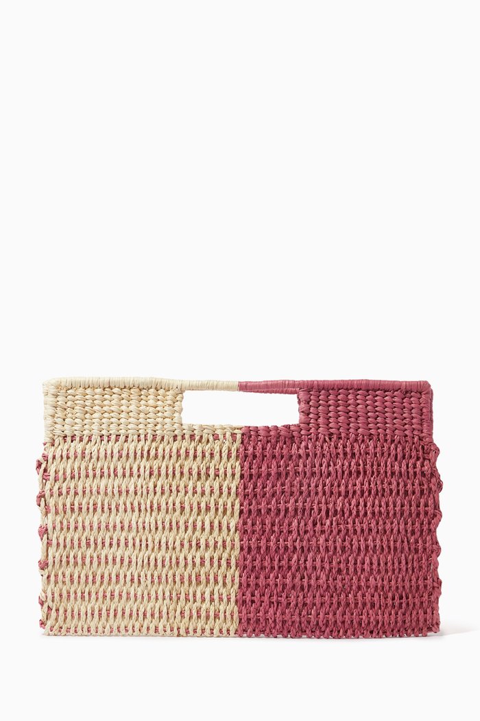 

Small Grenada Bag in Raffia, Pink