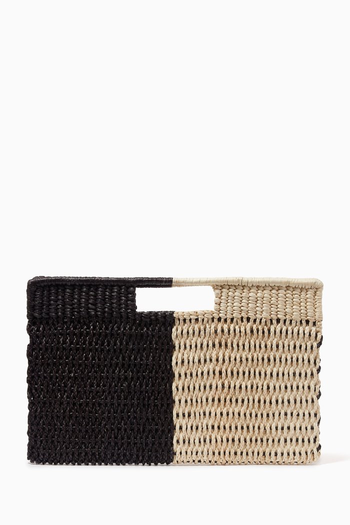 

Small Grenada Clutch Bag in Toquilla Straw, Orange
