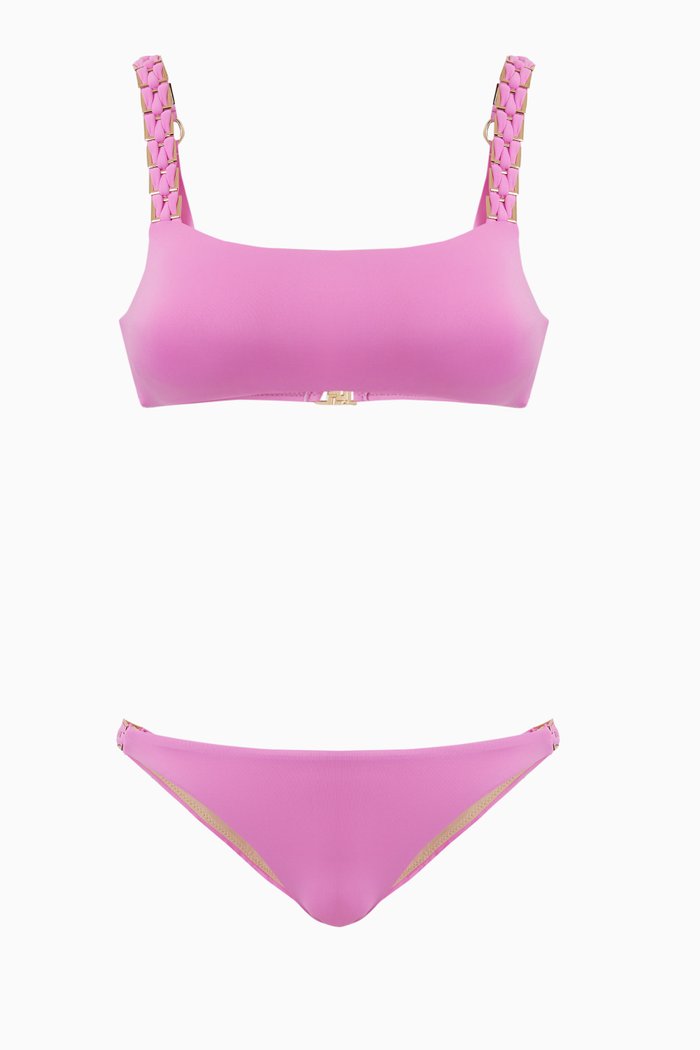 

Lindsi Bikini Set in Stretch Nylon, Pink