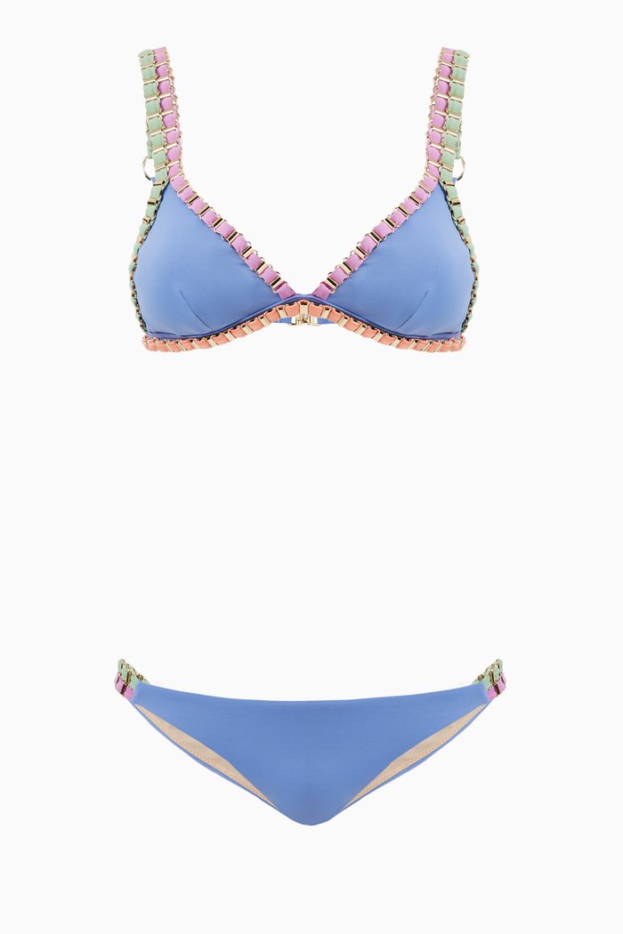 

Paradise Bikini Set in Stretch Nylon, Purple