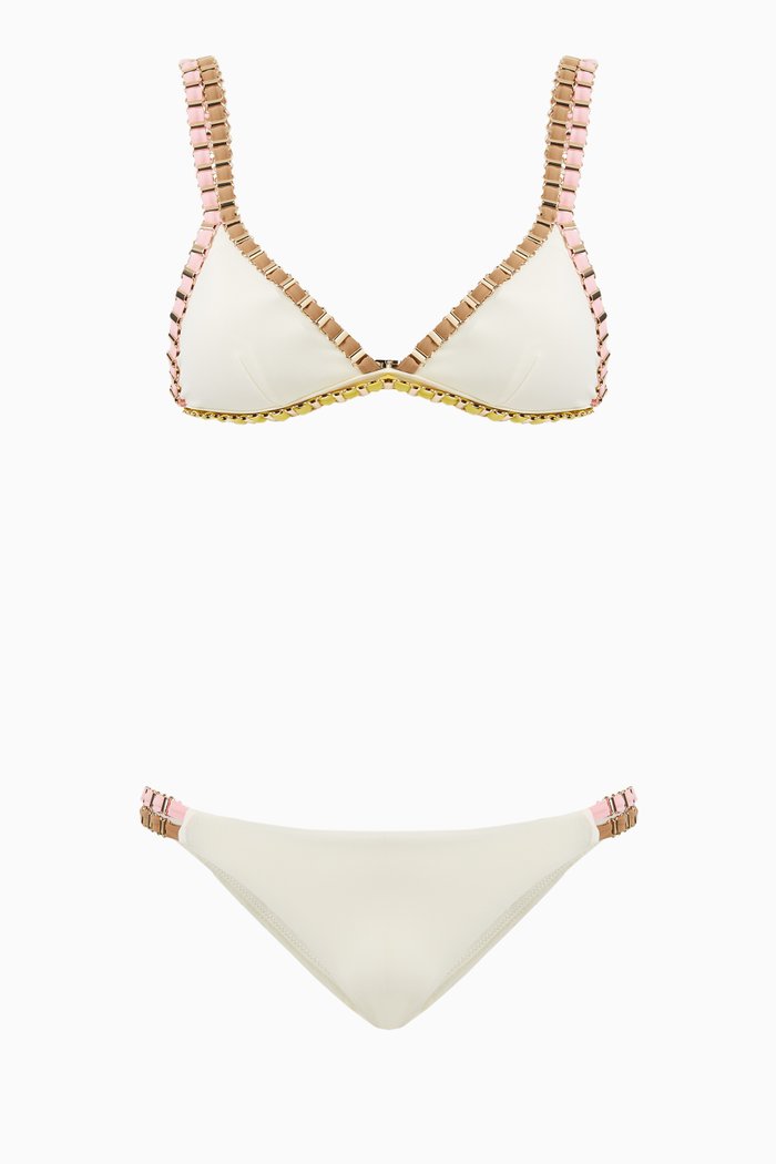 

Paradise Bikini Set in Stretch Nylon, Neutral