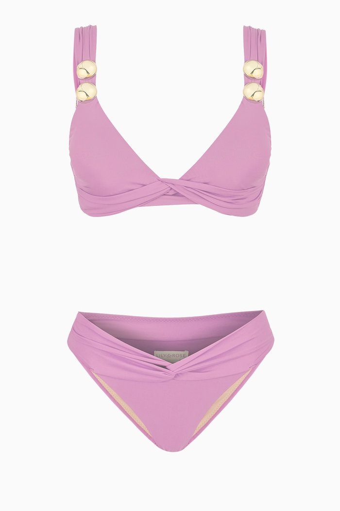 

Sole Bikini Set in Stretch Nylon, Purple