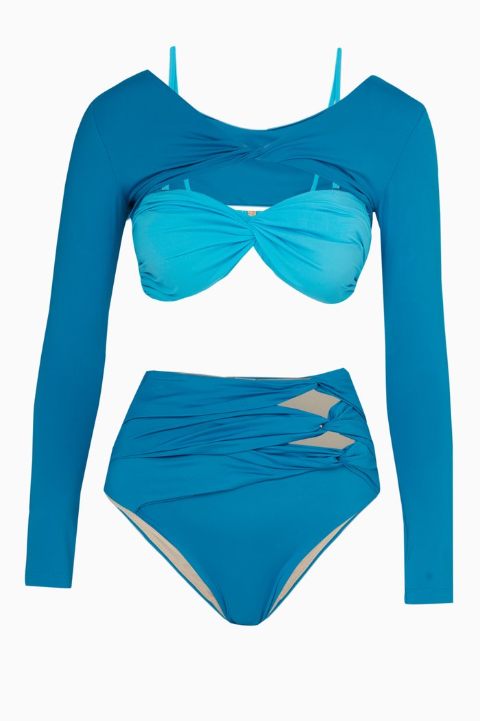 

Tamara Bikini Set in Stretch Nylon, Blue