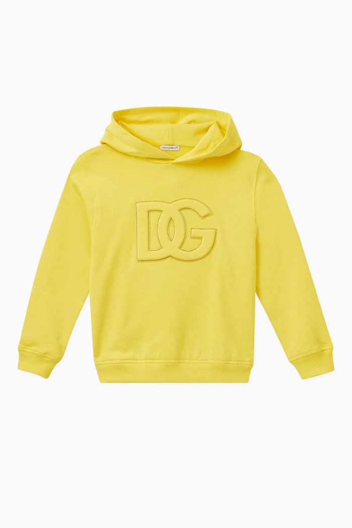 Gamers Logo-patch Hoodie in Jersey, Yellow