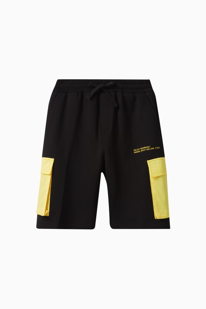 

Gamers Cargo Shorts in Cotton Blend, Black