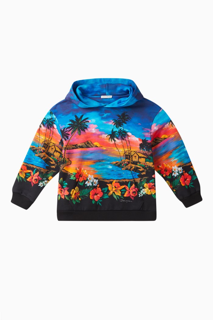 

Hawaii Hoodie in Cotton, Multicolour