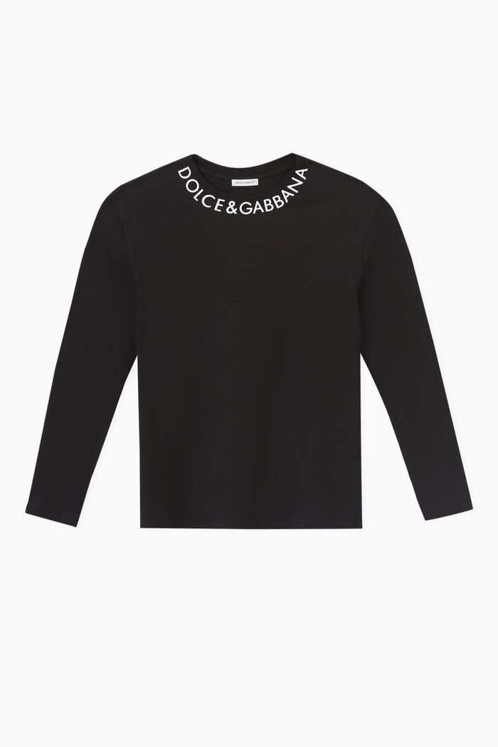 Logo T-shirt in Cotton, Black