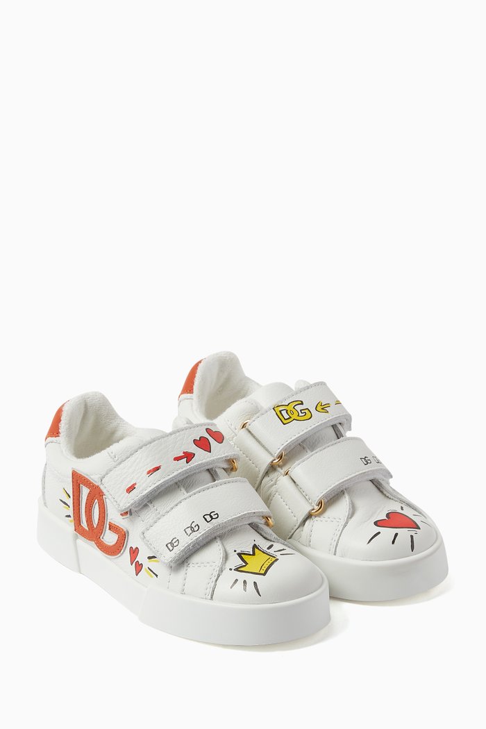 

Happy Garden Portofino Sneakers in Leather, White