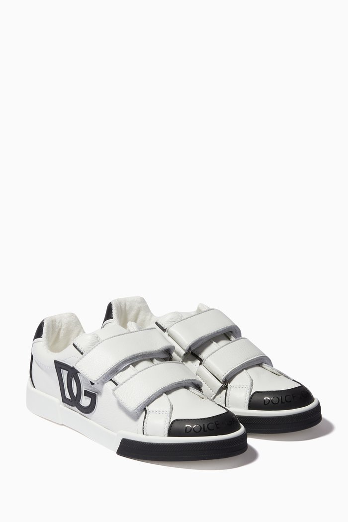 

Portofino Low Top Sneakers in Leather, White