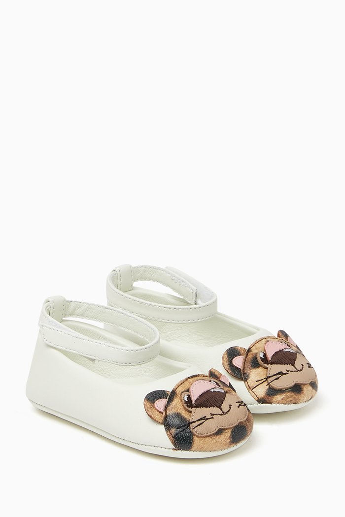 

Leo Ballet Flats in Leather, White
