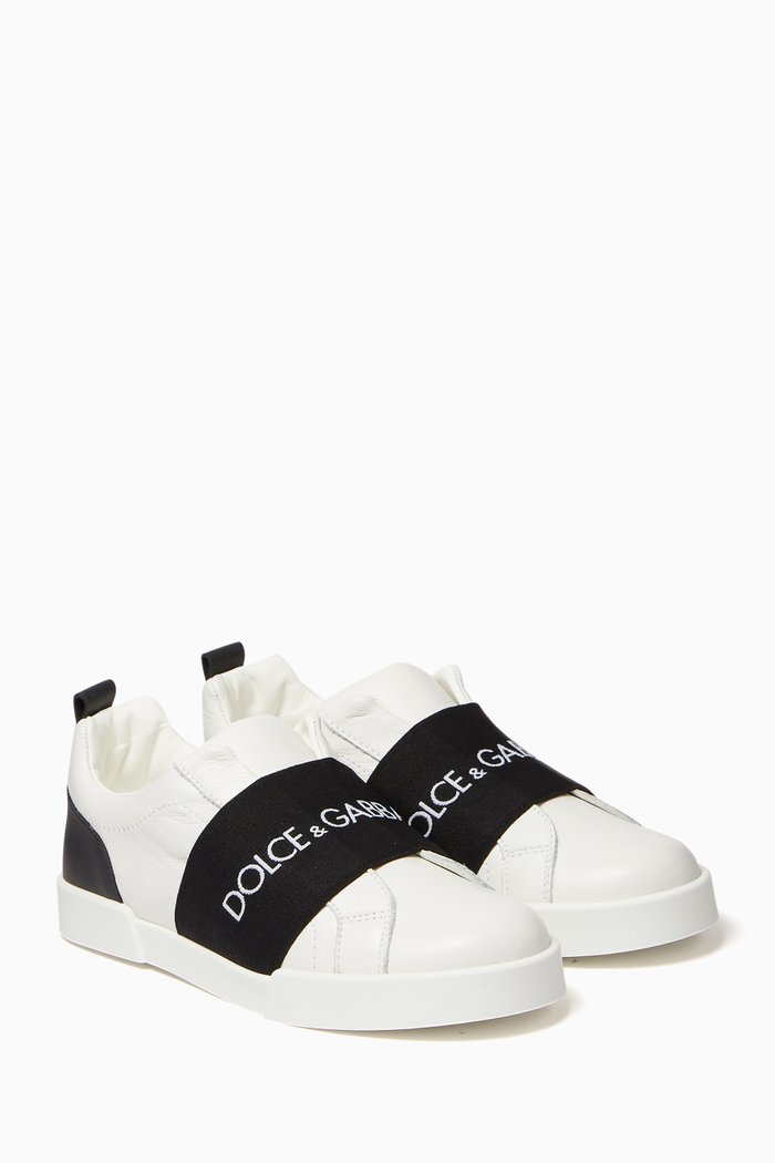 

DG Essential Logo Sneakers in Leather, White