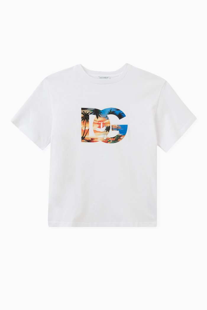 

Graphic Logo Print T-Shirt in Cotton, Black
