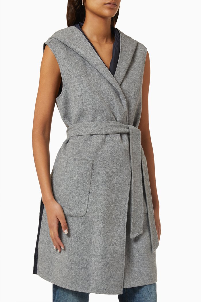 

Reversible Belted Coat in Technical-nylon, Grey