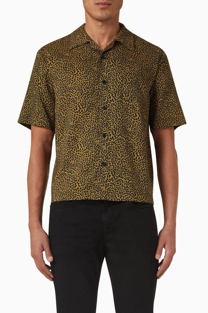 Hawaiian Shirt in Lyocell, Brown