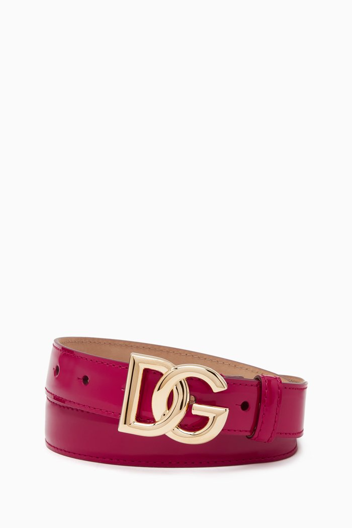 

DG Belt in Patent-leather, 25mm, Pink