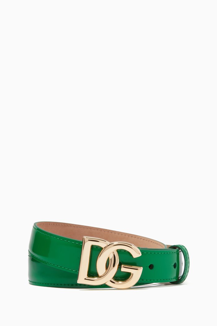 

DG Belt in Patent-leather, 25mm, Green