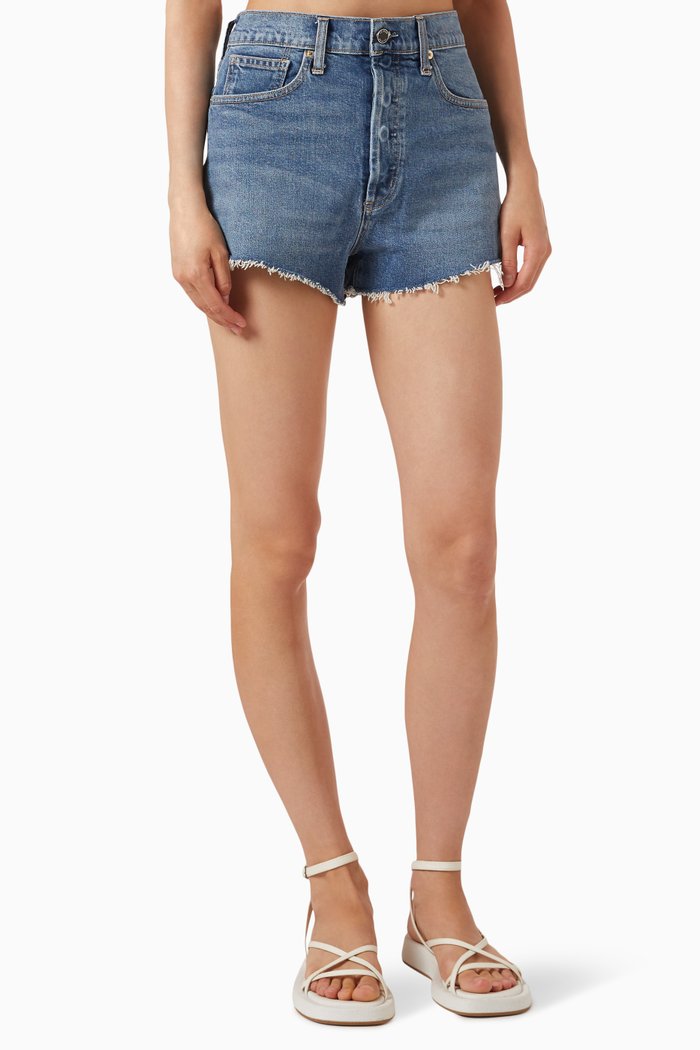 

Adele A-line Shorts in Denim, Blue