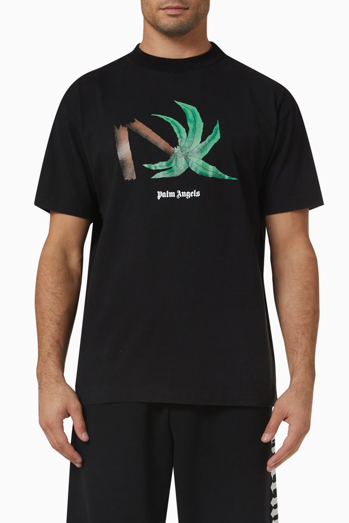 

Logo Broken Palm Classic T-shirt in Cotton, Black