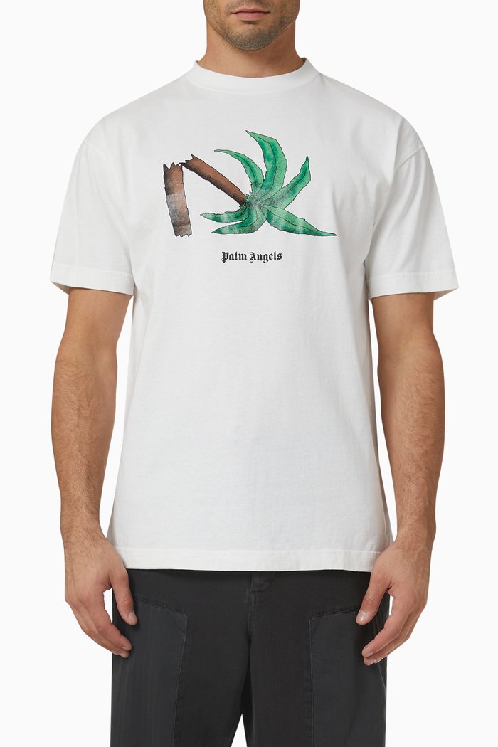 

Logo Broken Palm Classic T-shirt in Cotton, White