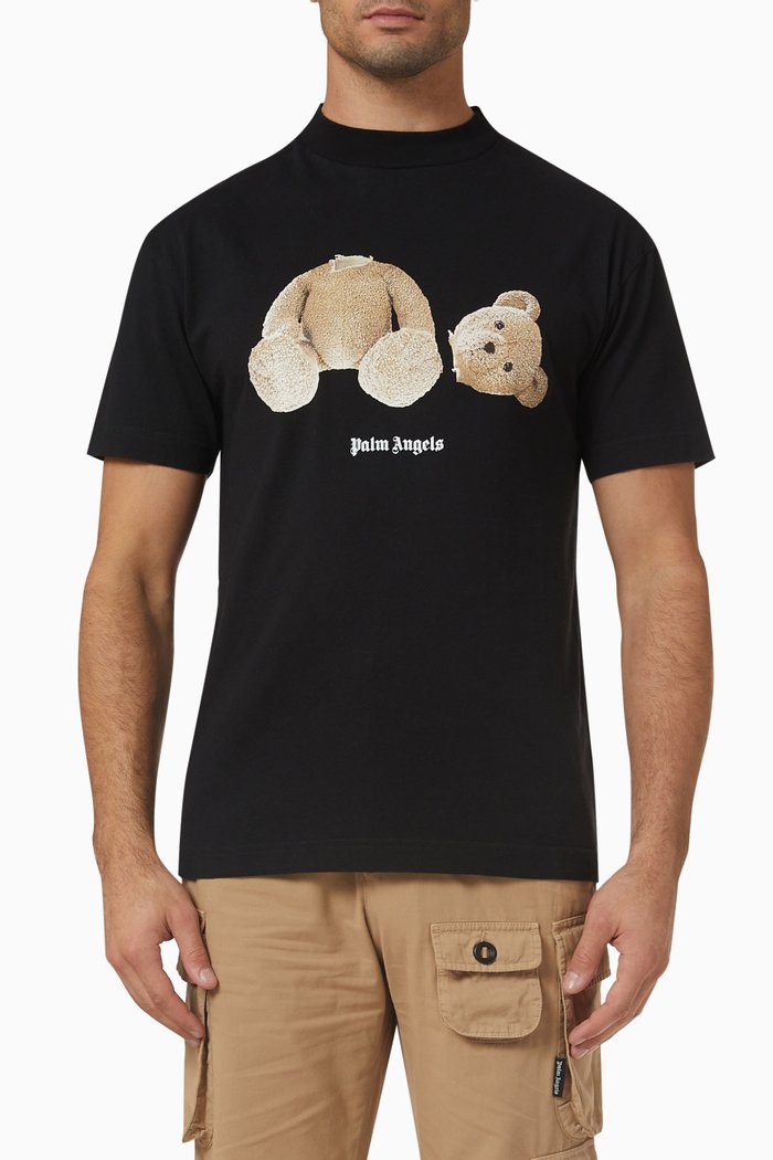 

Logo Bear Classic T-shirt in Cotton, Black
