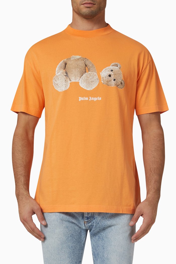 

Logo Bear Classic T-shirt in Cotton, Orange
