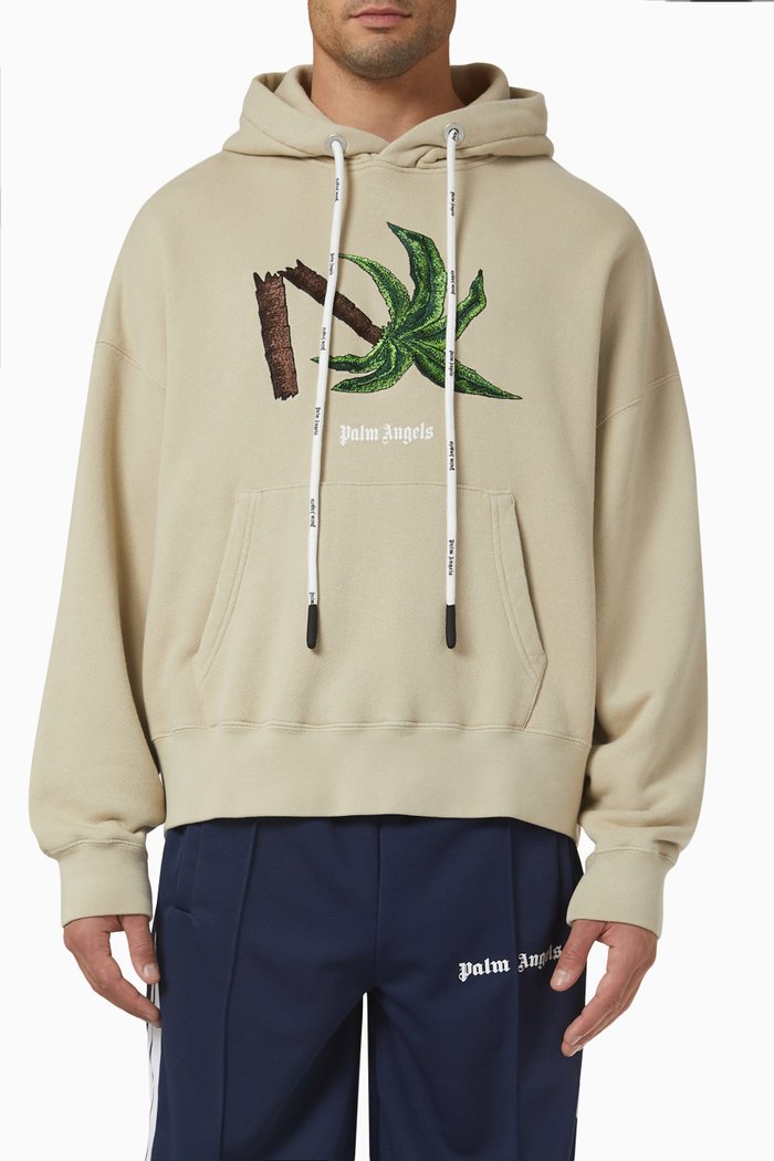 

Logo Broken Palm Hoodie in Cotton Jersey, Neutral