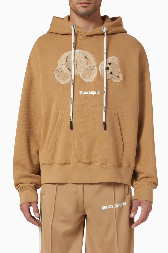 

Logo Bear Hoodie in Cotton Jersey, Neutral