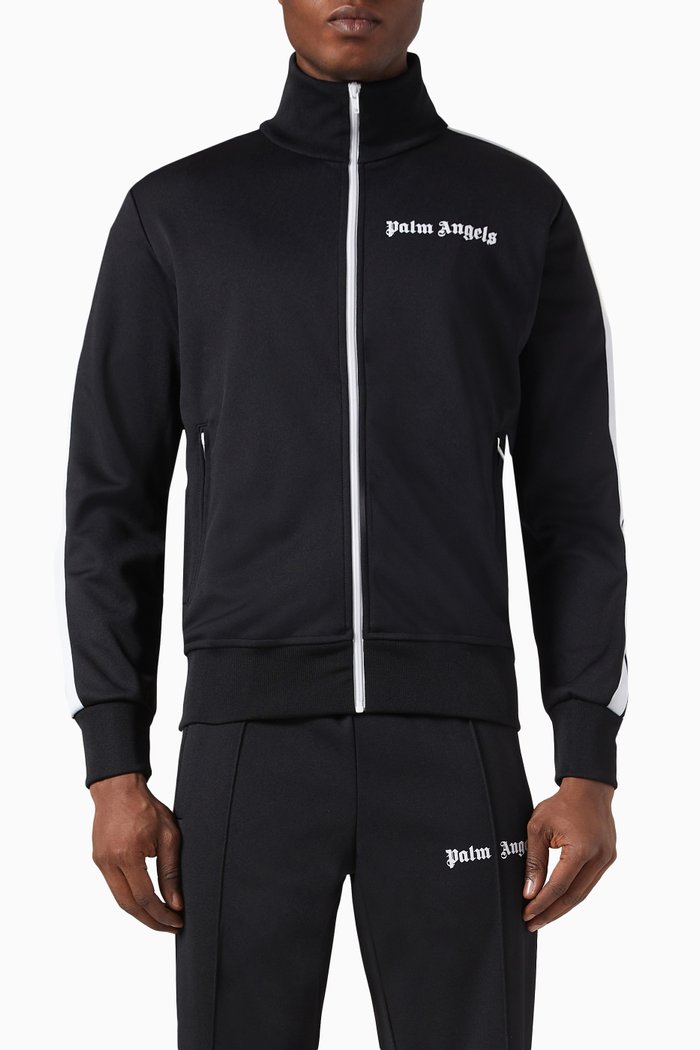 Classic Logo Track Jacket in Nylon, Black