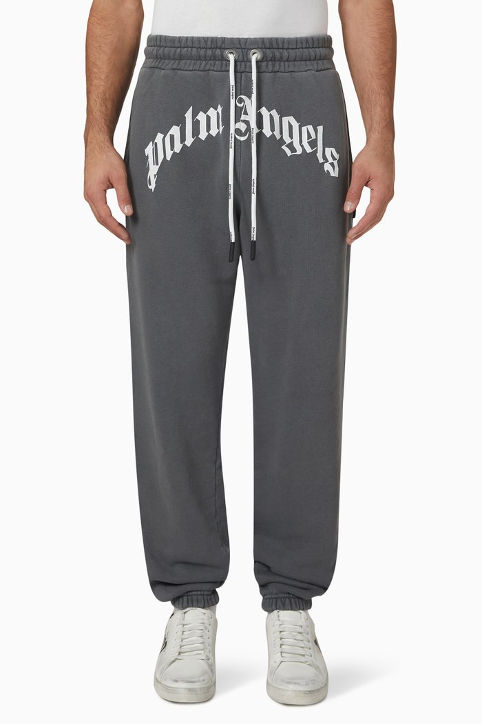 

Curved Logo Sweatpants in Cotton, Black