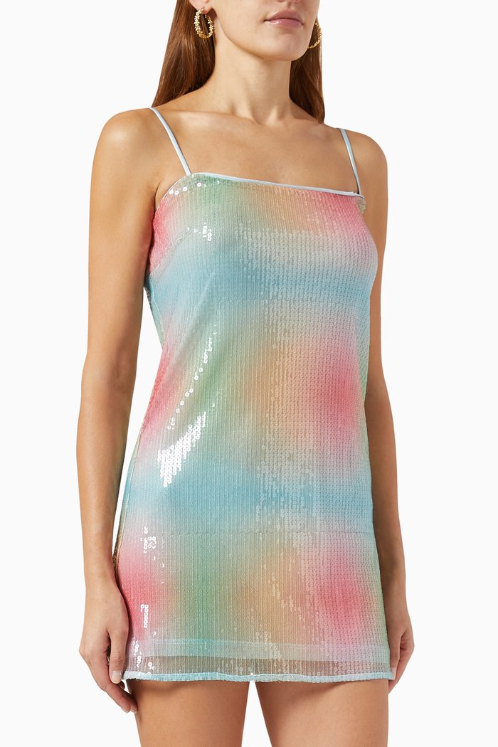 

Jenny Mini Dress in Tulle & Sequin, Blue