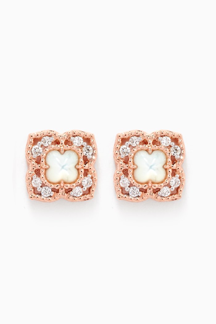 

Sharazad Jasmin Diamond Stud Earrings in 18kt Rose Gold