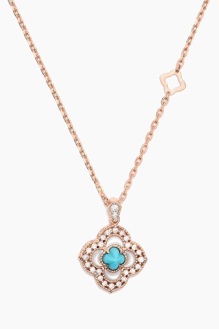 

Sharazad Jasmin Diamond Necklace in 18kt Rose Gold