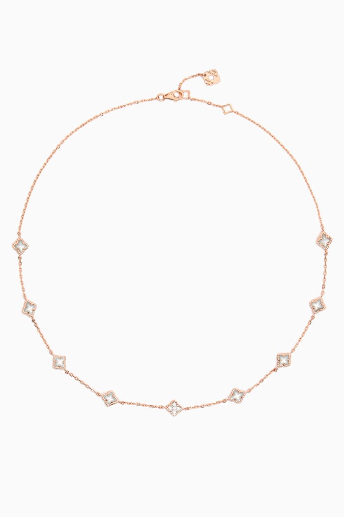 

Sharazad Jasmin Diamond Necklace in 18kt Rose Gold