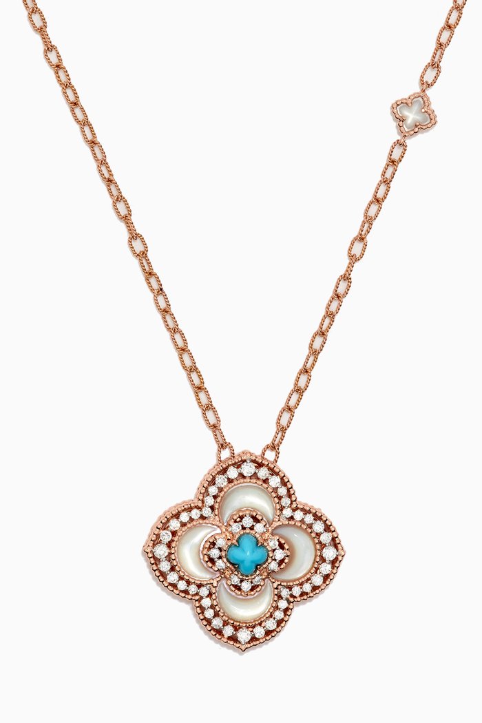 Sharazad Jasmin Diamond Necklace in 18kt Rose Gold