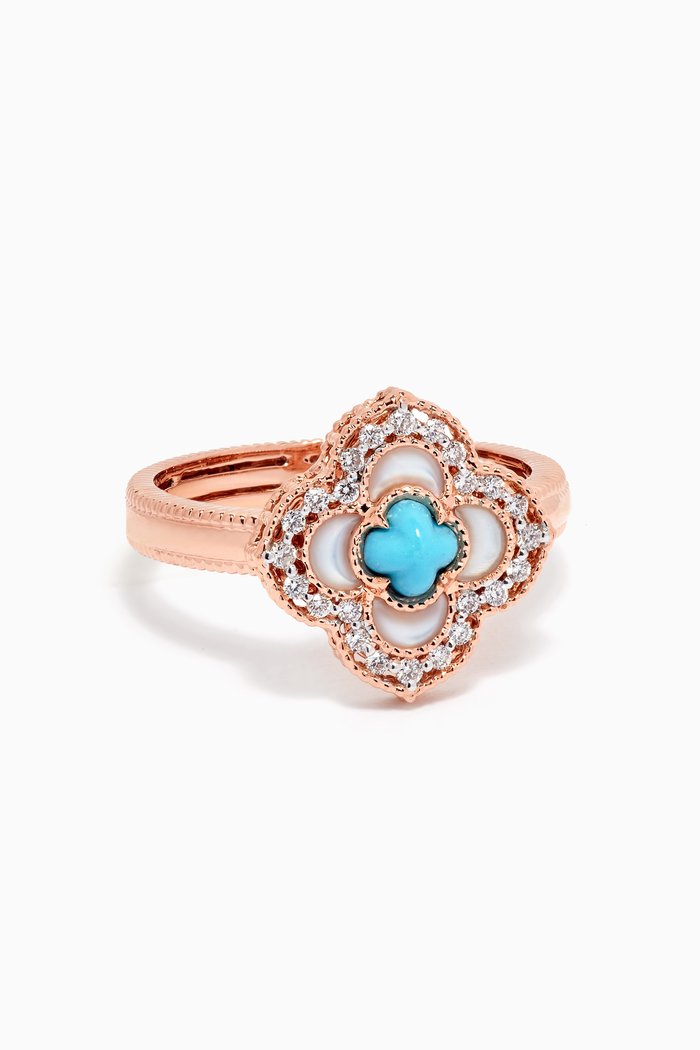 Sharazad Jasmin Diamond Ring in 18kt Rose Gold