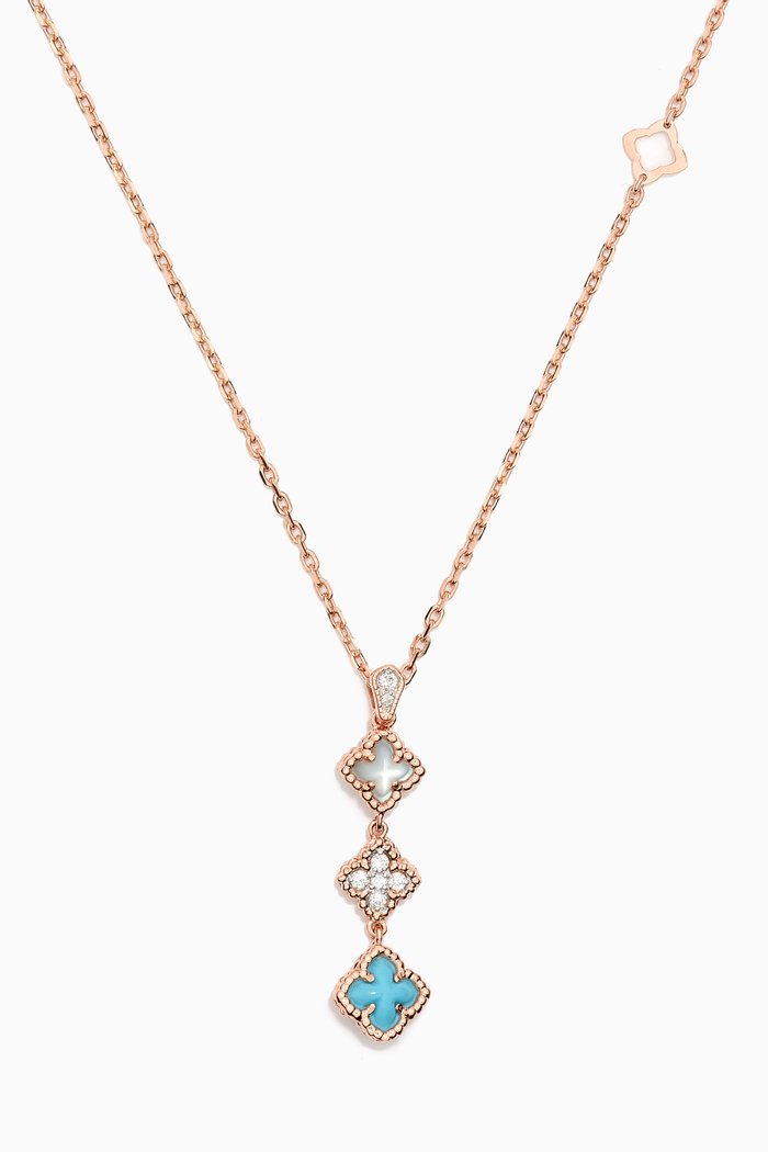 

Sharazad Jasmin Diamond Necklace in 18kt Rose Gold