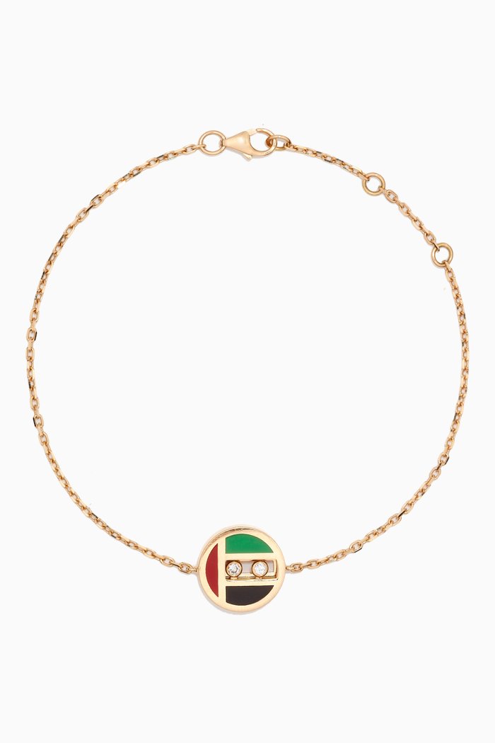 

UAE Edition Sliding Diamonds Bracelet in 18kt Yellow Gold