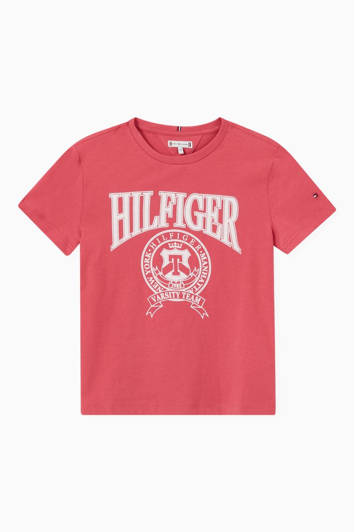 Logo T-shirt in Cotton, Pink