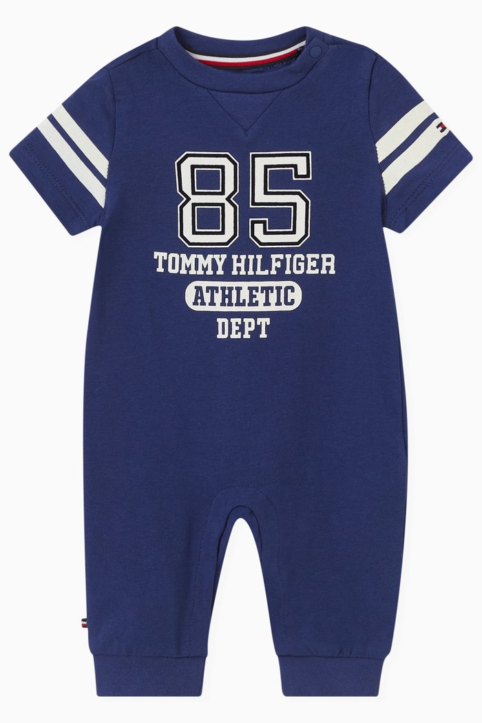 

Collegiate Logo Romper in Cotton, Blue