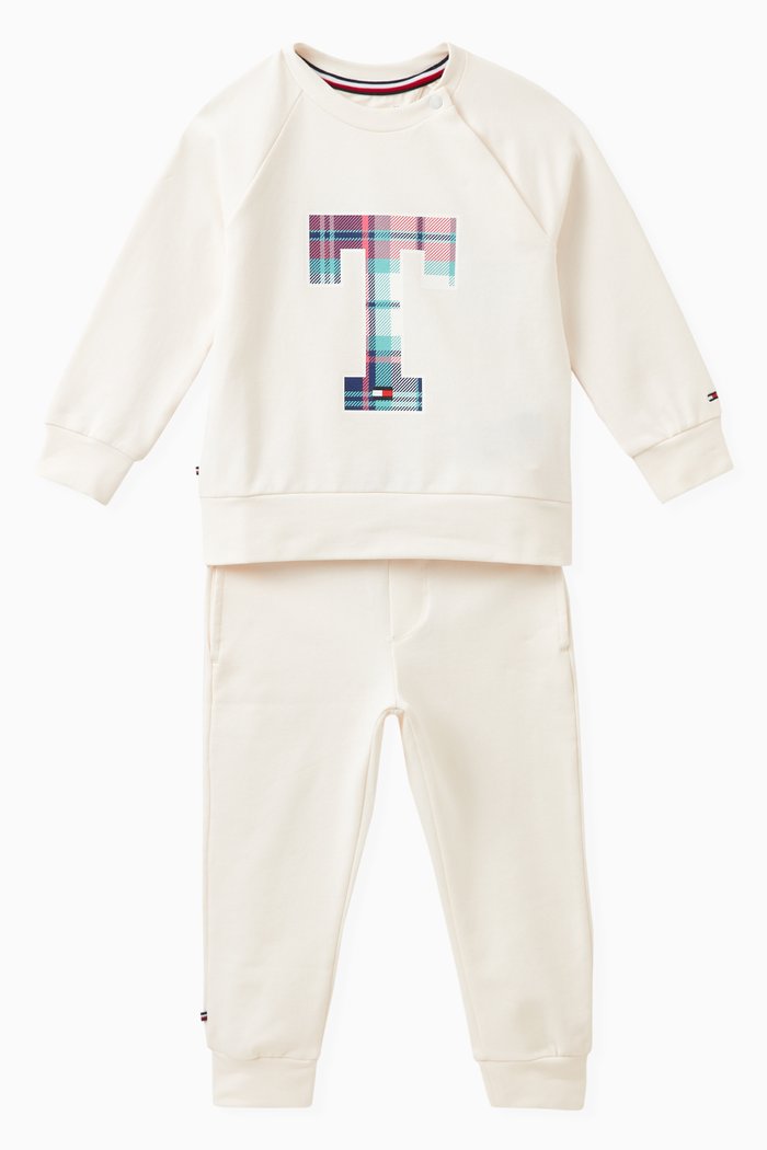 

Tartan Logo Tracksuit in Cotton, White