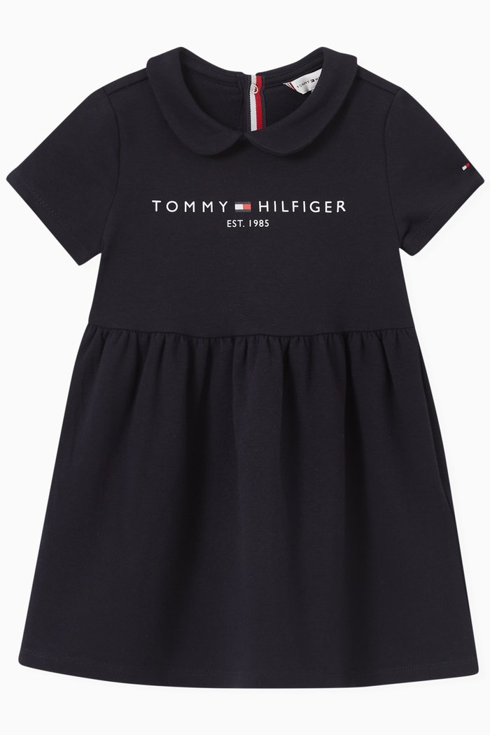 

Essential Logo Dress in Organic Cotton, Blue