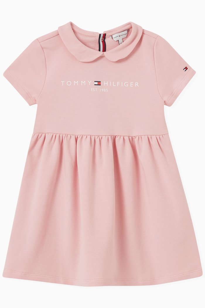 

Essential Logo Dress in Organic Cotton, Pink