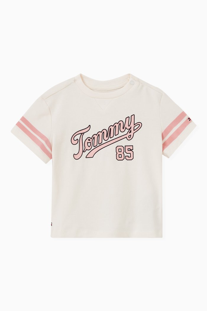 Logo T-shirt in Cotton, Pink